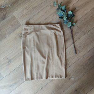 Tan Stretchy PREMISE Pencil Skirt